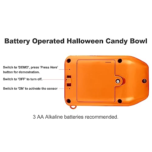 Halloween Candy Bowl Animated Candy Dish with Sound and Movement C797