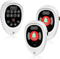 Rechargeable Wireless Caregiver Pager 1000 Feet Range 3 Call Buttons and 1 Receiver White L31147