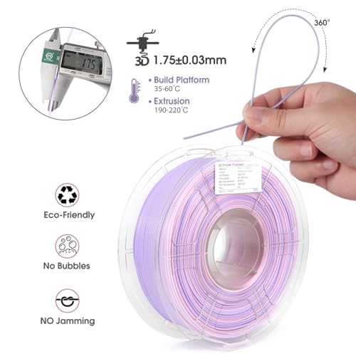 Glow in The Dark PLA Filament 1.75 mm 250g 4 Pack B6254