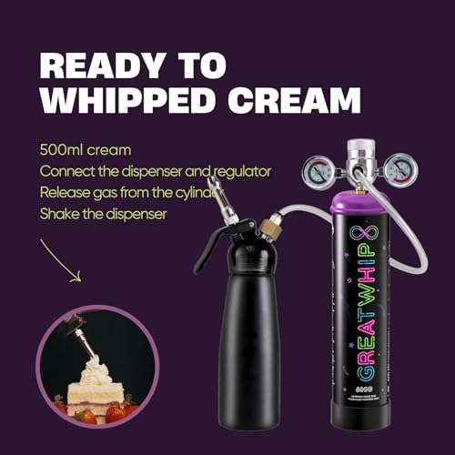 600g Whipped Cream Charger Cylinder Food Grade Pure Whip Cream Tank Cartridge 6 Cylinders K818