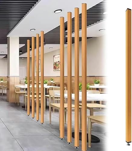 Wood Grain Screen Partition Post Aluminum Alloy P1408