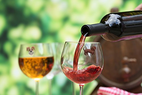 Set of 6 Dog Wine Charms for Stemless Glasses Y395259