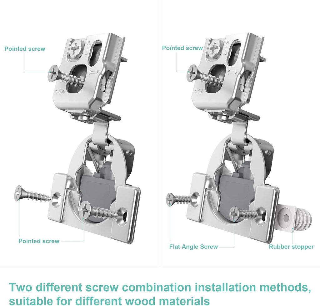 8 Pack Soft Close Adjustable Cabinet Hinge D6689