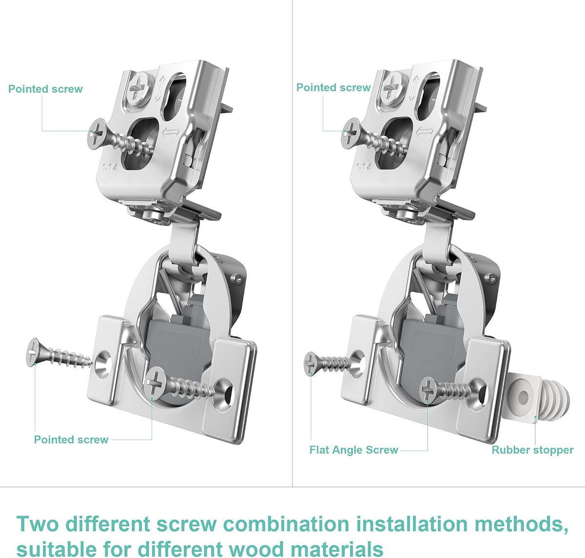 8 Pack Soft Close Adjustable Cabinet Hinge D6689