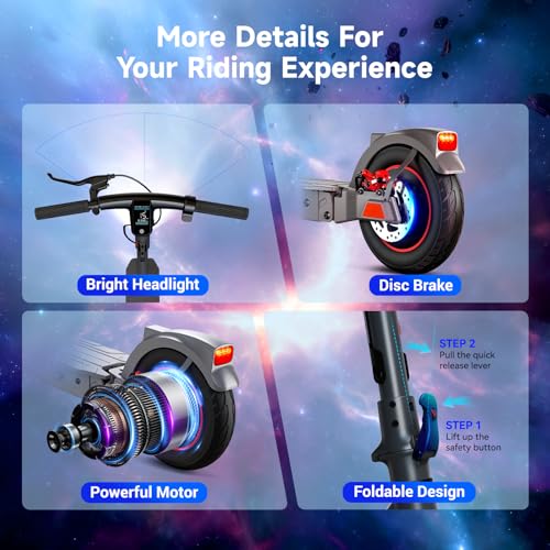 19/20 Mph 20/30 Miles Range Dual Suspension Folding Electric Scooter W449