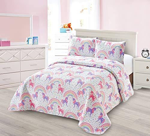 Twin Unicorn Bedspread Coverlet D436602