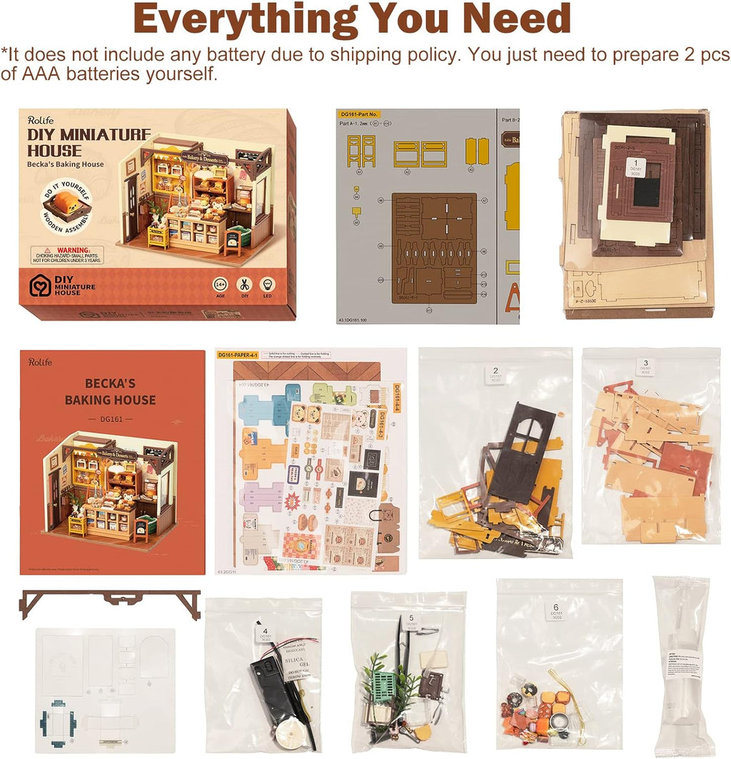 DIY Miniature Doll House Kit with LED B5807