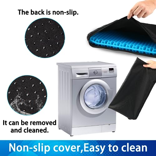 Thick Extra Large Gel Seat Cushion with Non-Slip Cover D451