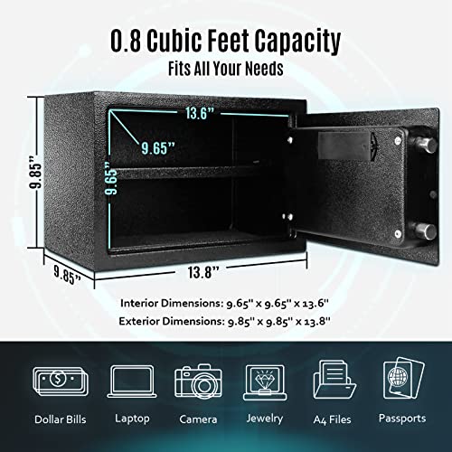 Biometric Fingerprint Safe Box with Electronic Lock M656080