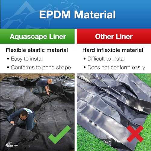 45 MIL EPDM Pond Liner, 10-ft x 8-ft, 80 sq ft, Black I534343