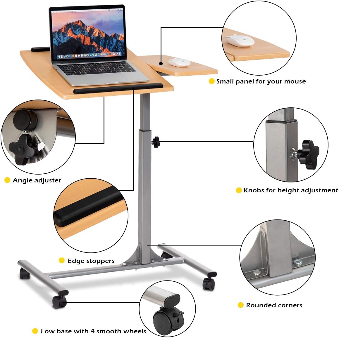 Rolling Laptop Desk Cart Z40412