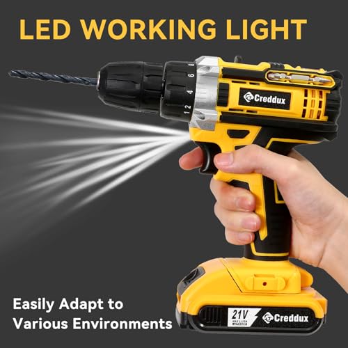 21v Cordless Drill Set with Battery & Charger P823