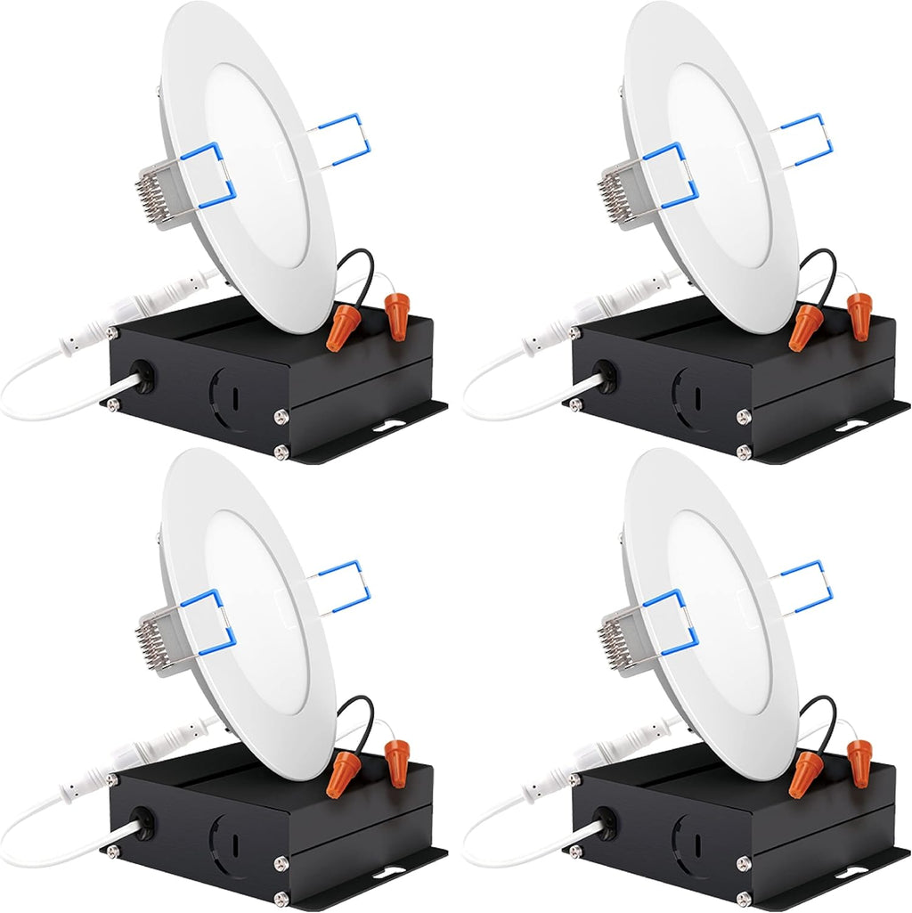 6 Inch Ultra Thin LED Recessed Ceiling Lights Selectable Dimmable 6 Pack I966467