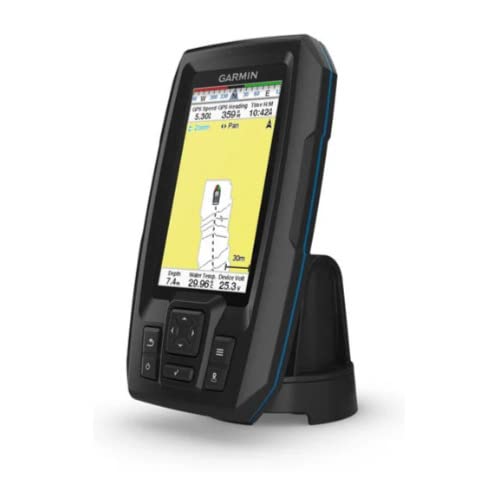 4" GPS Fishfinder with CHIRP Traditional and ClearVu Scanning Sonar Transducer U763202