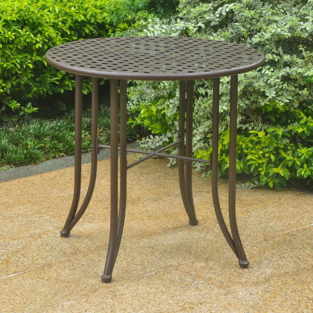 Rustic Brown Iron Patio Bistro Table P5807
