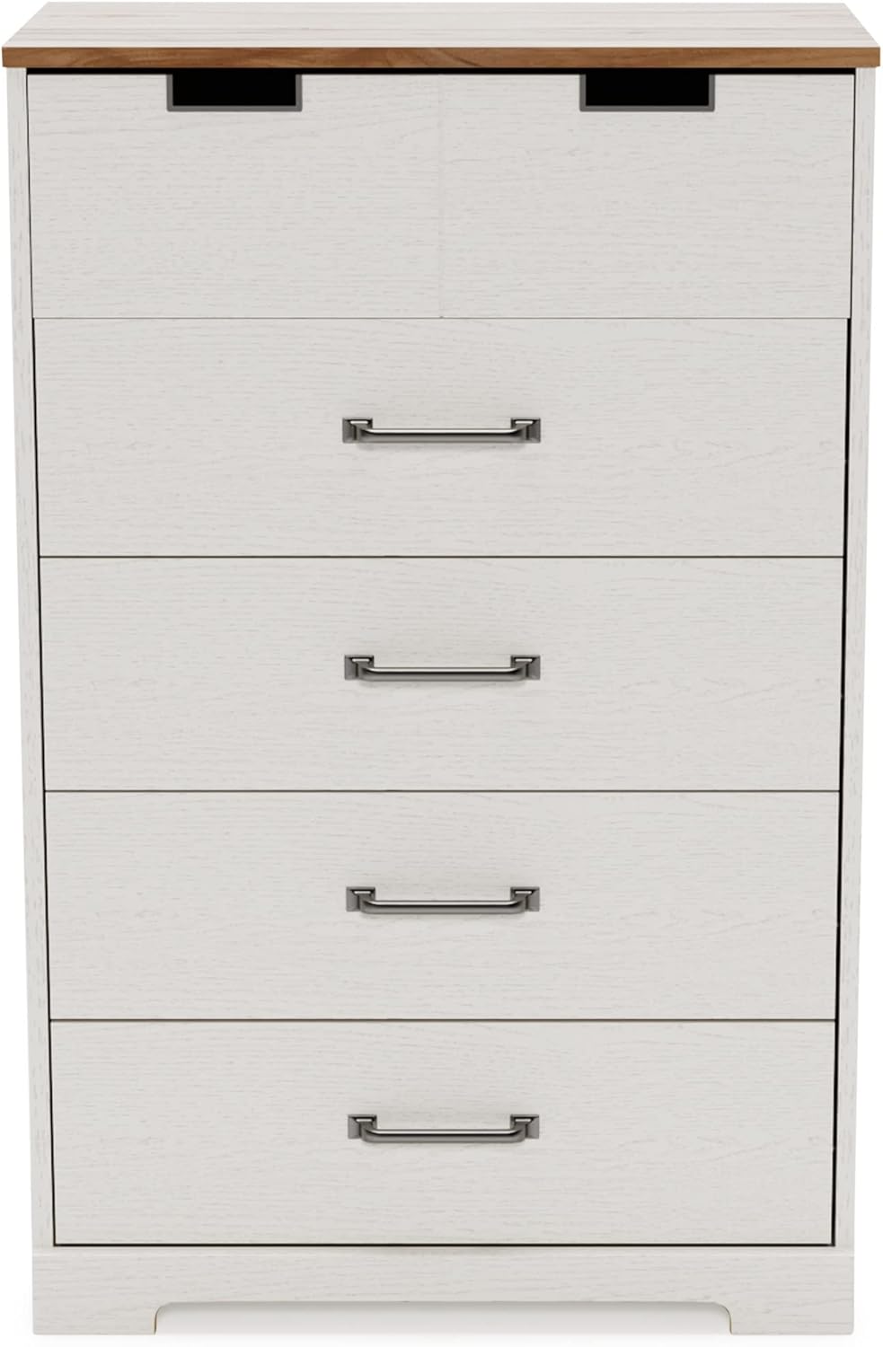 White 5 Drawer Wood Chest U344