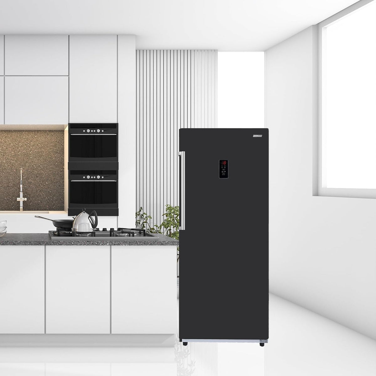 Black 28in Upright Freezer D254