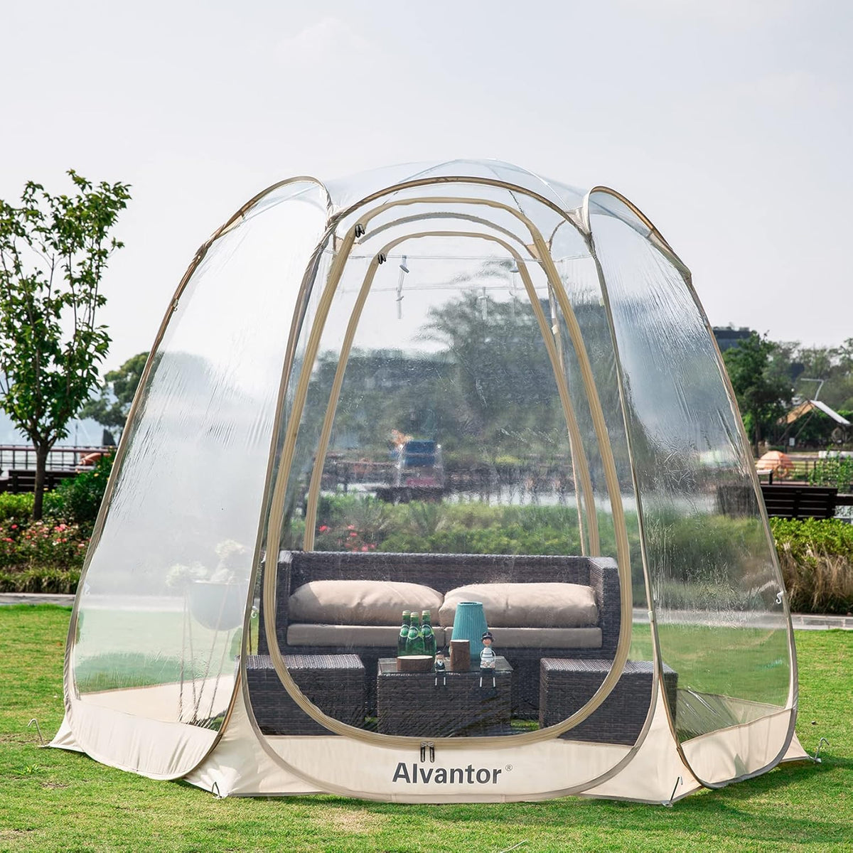 Beige 12-15 Person Pop Up Tent G716224