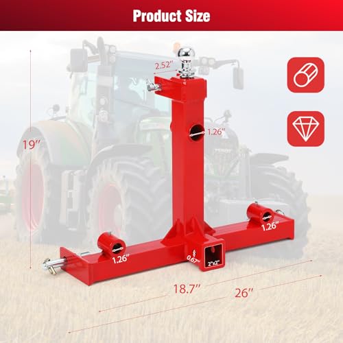 3 Point Hitch 2 inch Receiver Tow Drawbar Adapter F49450