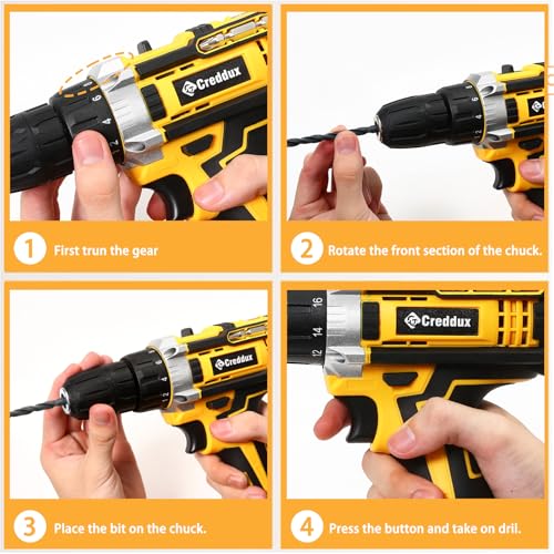 21v Cordless Drill Set with Battery & Charger P823