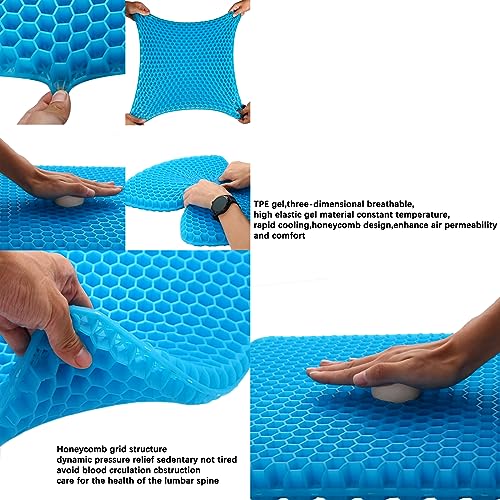 Thick Extra Large Gel Seat Cushion with Non-Slip Cover D451