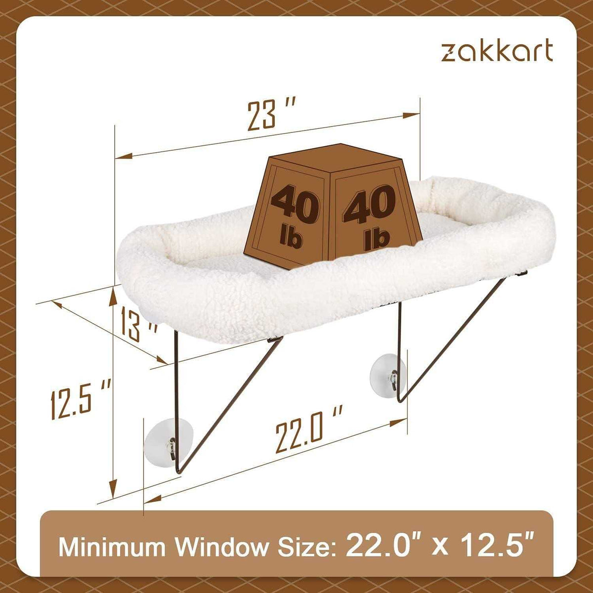 Cat Window Perch Metal Supported O918
