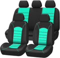 Air Mesh Car Seat Covers Full Set Breathable Airbag Compatible Water Blue O955728