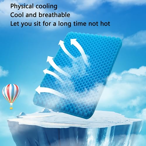 Thick Extra Large Gel Seat Cushion with Non-Slip Cover D451