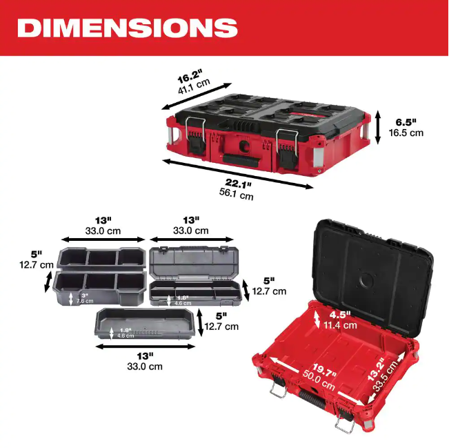 22 in. Rolling Tool Box, Large Tool Box and Medium Tool Box T22295