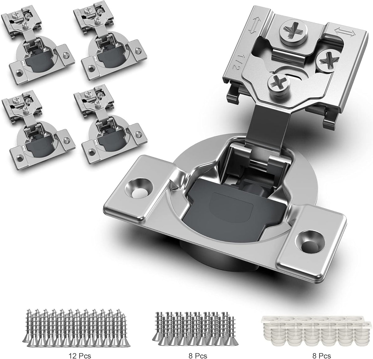 8 Pack Soft Close Adjustable Cabinet Hinge D6689