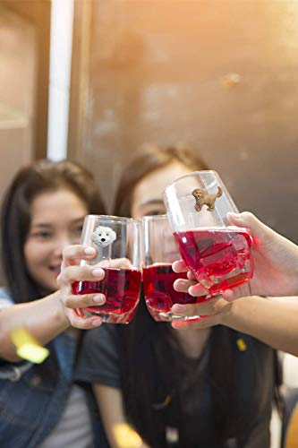 Set of 6 Dog Wine Charms for Stemless Glasses Y395259