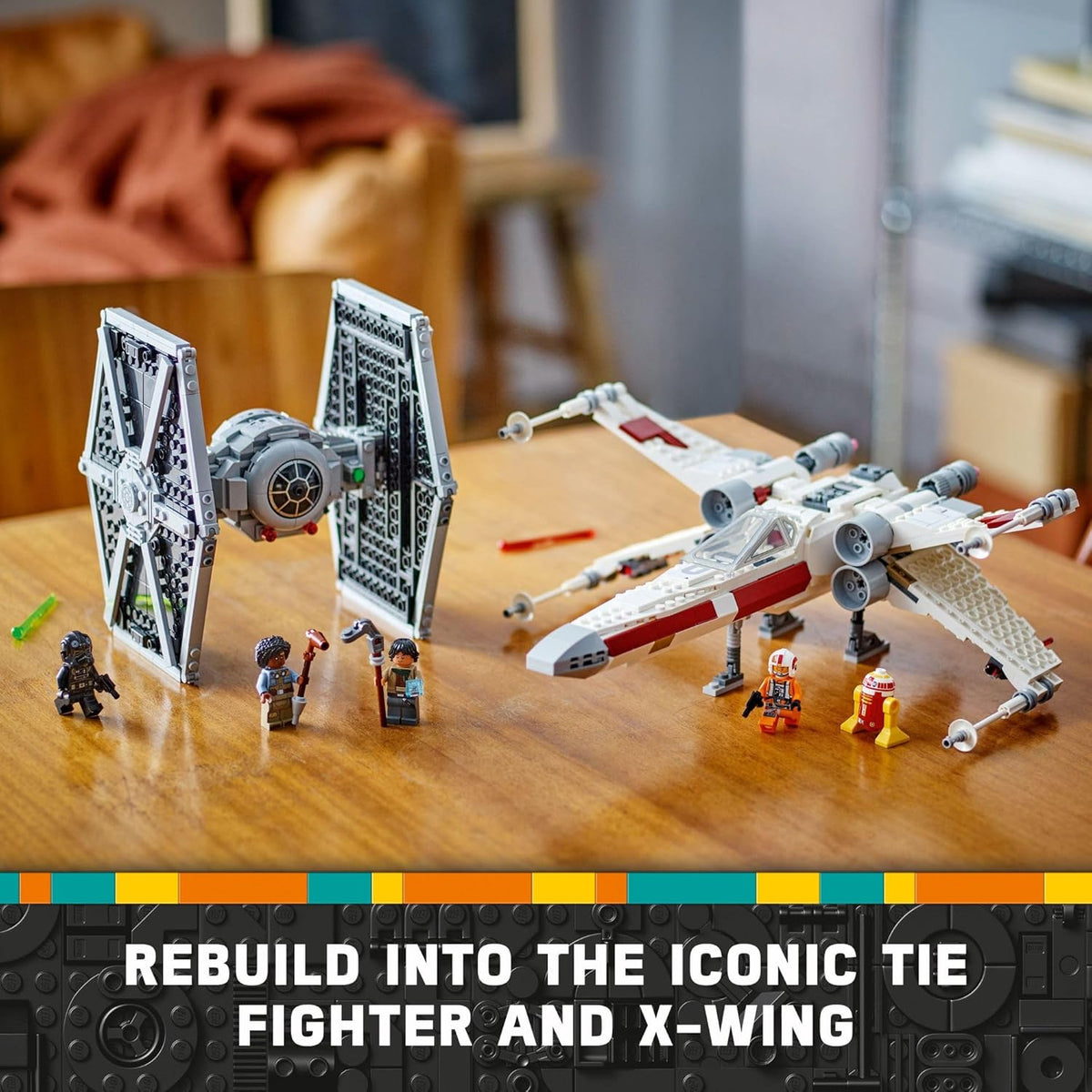 TIE Fighter & X-Wing Building Set with 4 Minifigures C1334