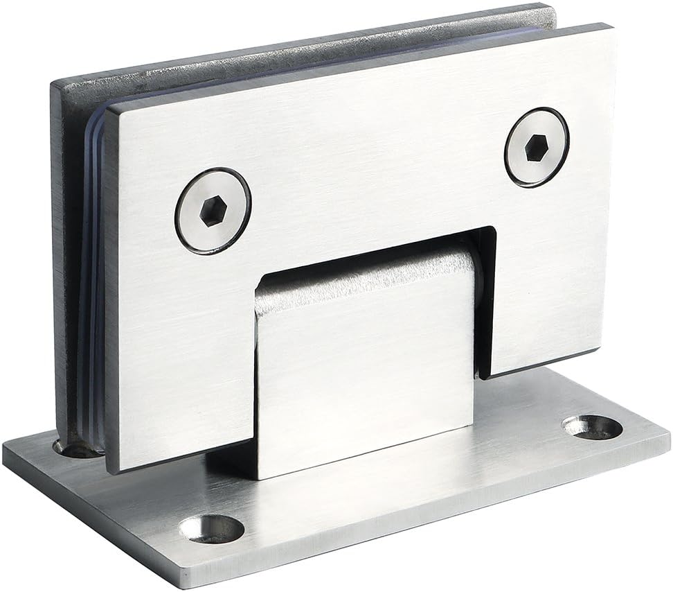 90 Degree Glass Door Cabinet Clamp Stainless Steel Brushed Nickel G7211