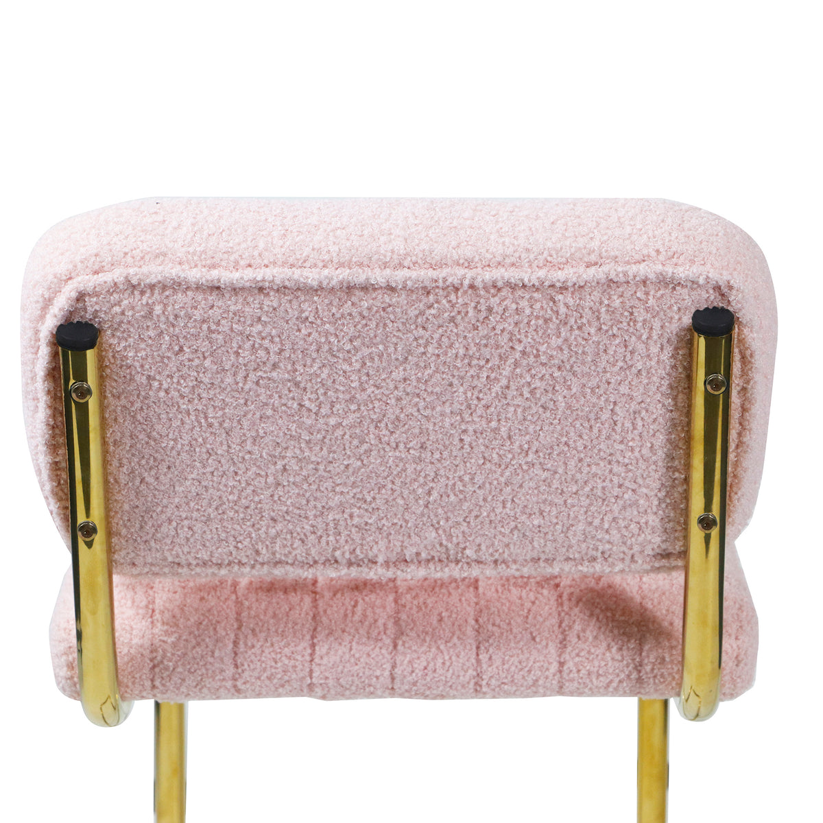 Pink Boucle Fabric Counter Height Bar Stools Set of 2 H333