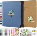 60 Pages Hardcover 8.5x11 Inches 3 Rings Removable Black Paper Scrapbook Photo Album Kit B447