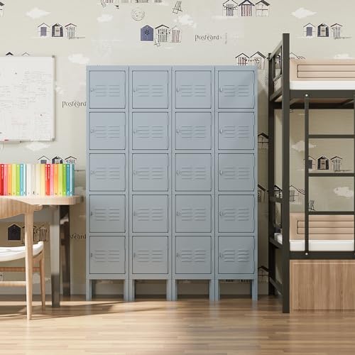 66" Tall Steel Storage Locker with 3 Doors W42154
