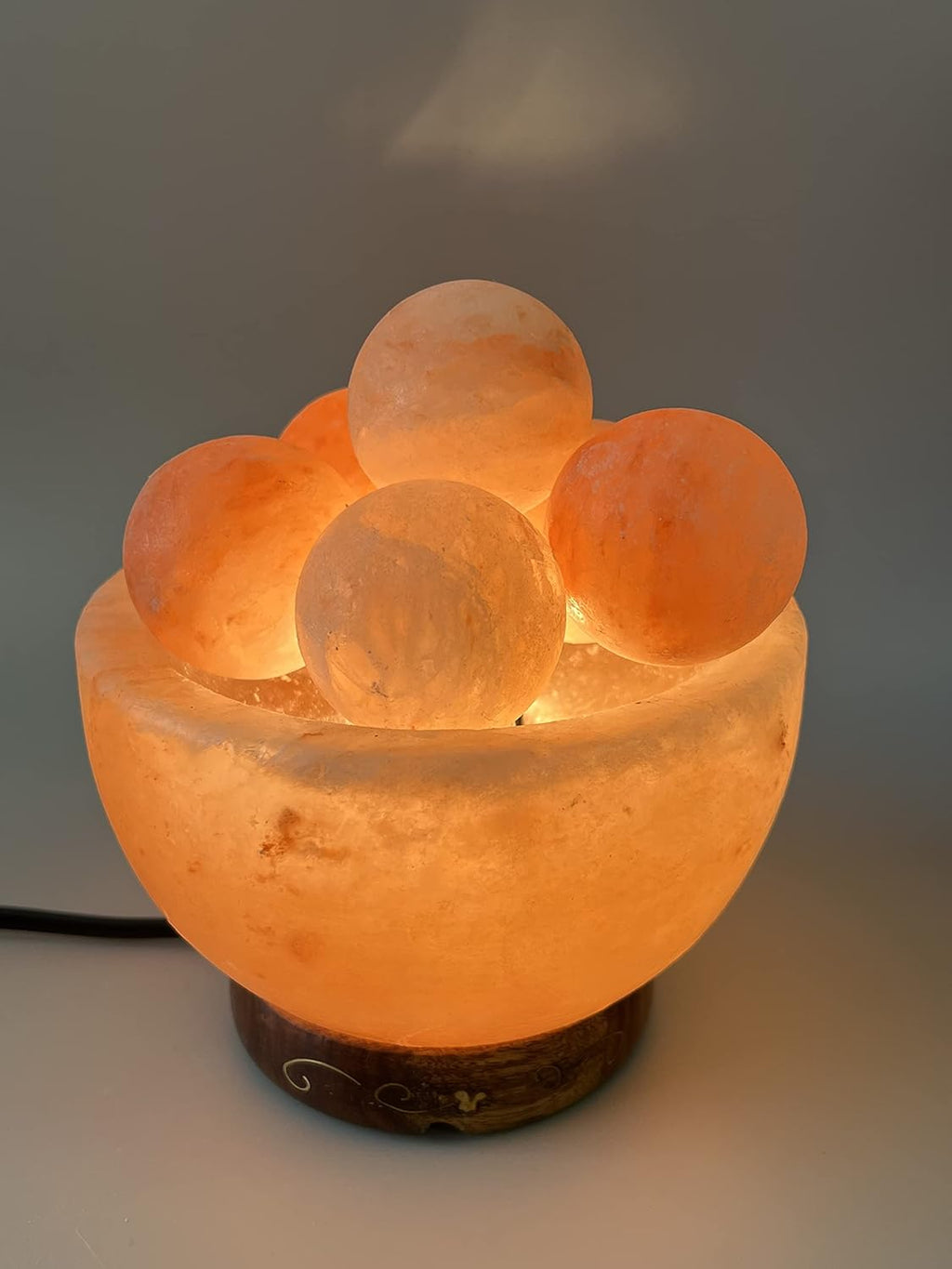 6 inches 8 lbs. Himalayan Salt Lamp with Dimmer Switch and Extra Bulb D145282