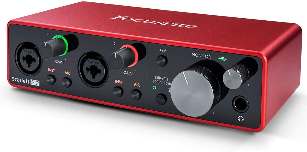 2x2 USB Audio Interface Bundle with Condenser Studio Microphone, Shock Mount, Pop Filter and XLR Cable C2171
