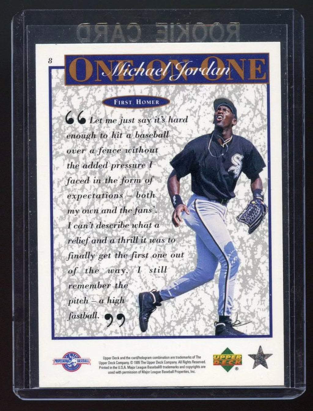 1995 Upper Deck Michael Jordan White Sox Rookie Card B90828