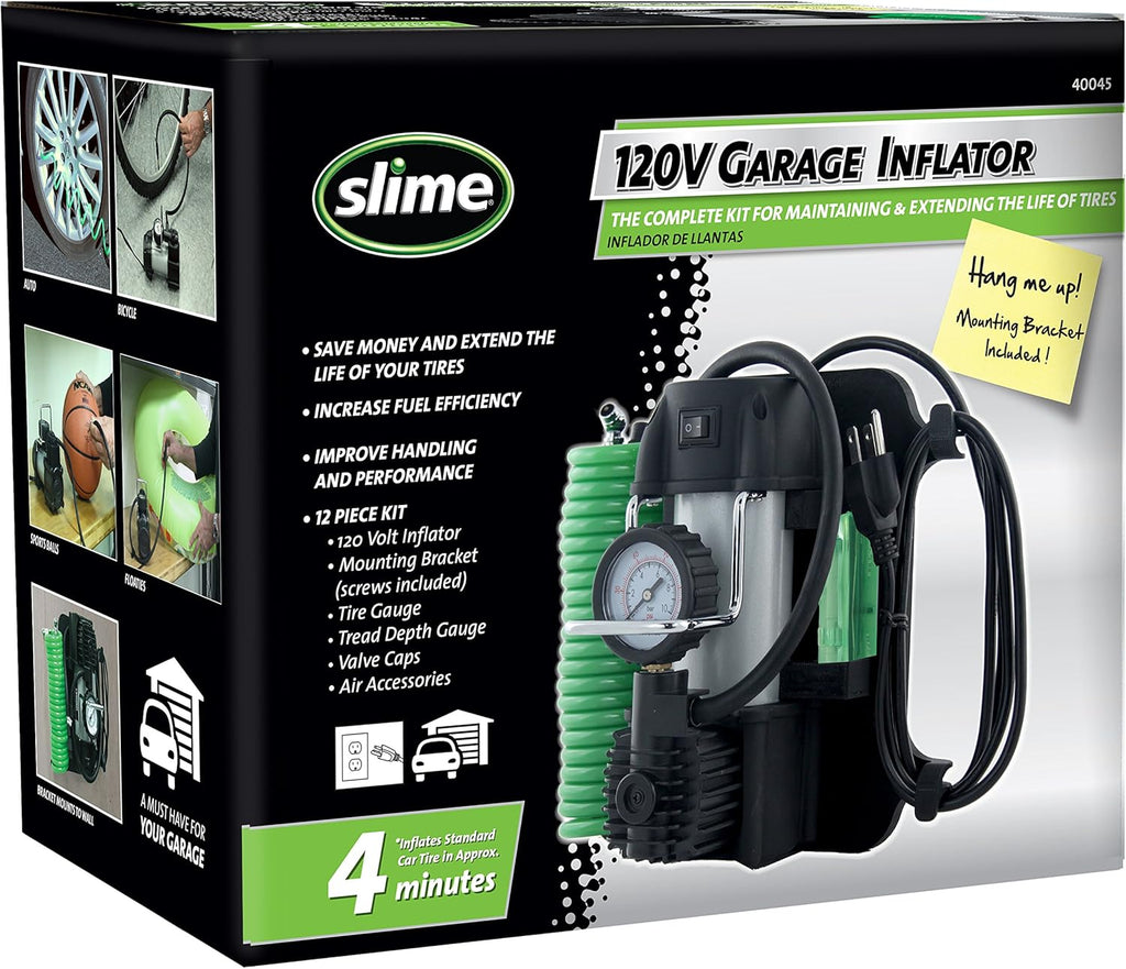 Heavy Duty 120V Tire Inflator Air Compressor with Analog 150 psi Dial Gauge and LED Light Pack of 2 Q483