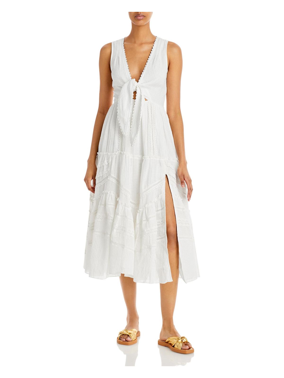 Cotton Tiered Midi Dress X748