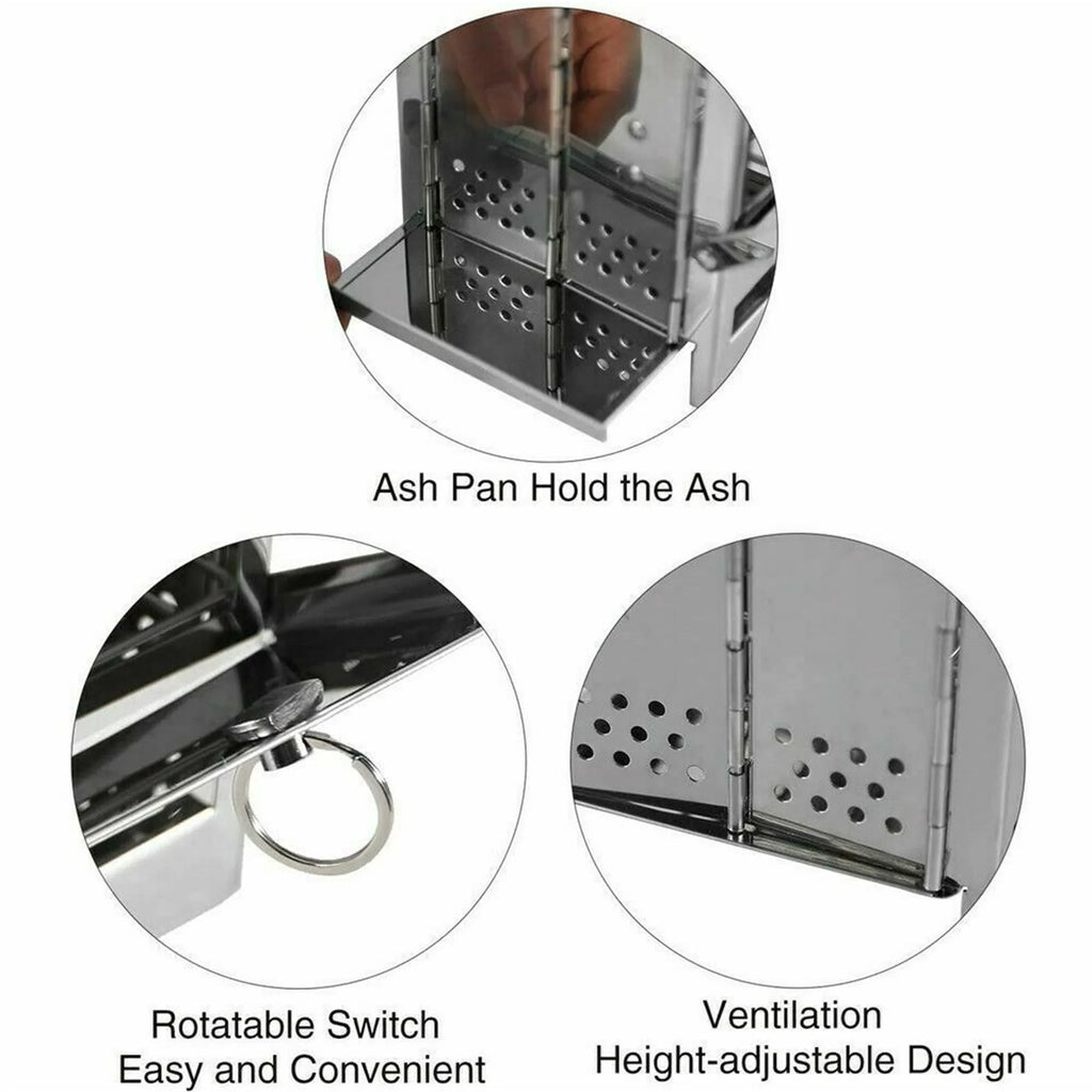 Portable Stainless Steel Wood Burning Stove X5388