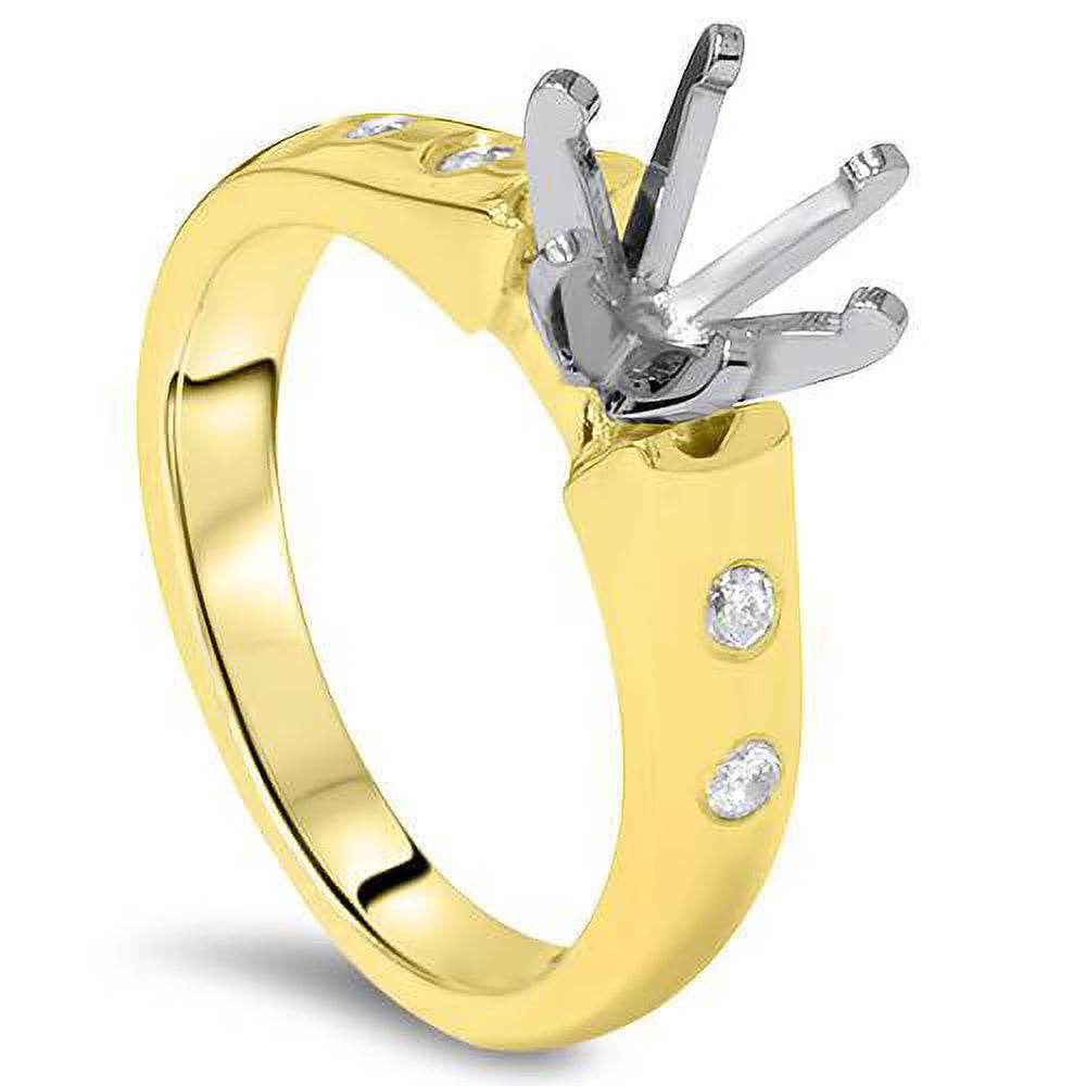 Diamond Semi Mount Cathedral Engagement Ring 14K Setting L26151