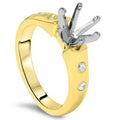 Diamond Semi Mount Cathedral Engagement Ring 14K Setting L26151