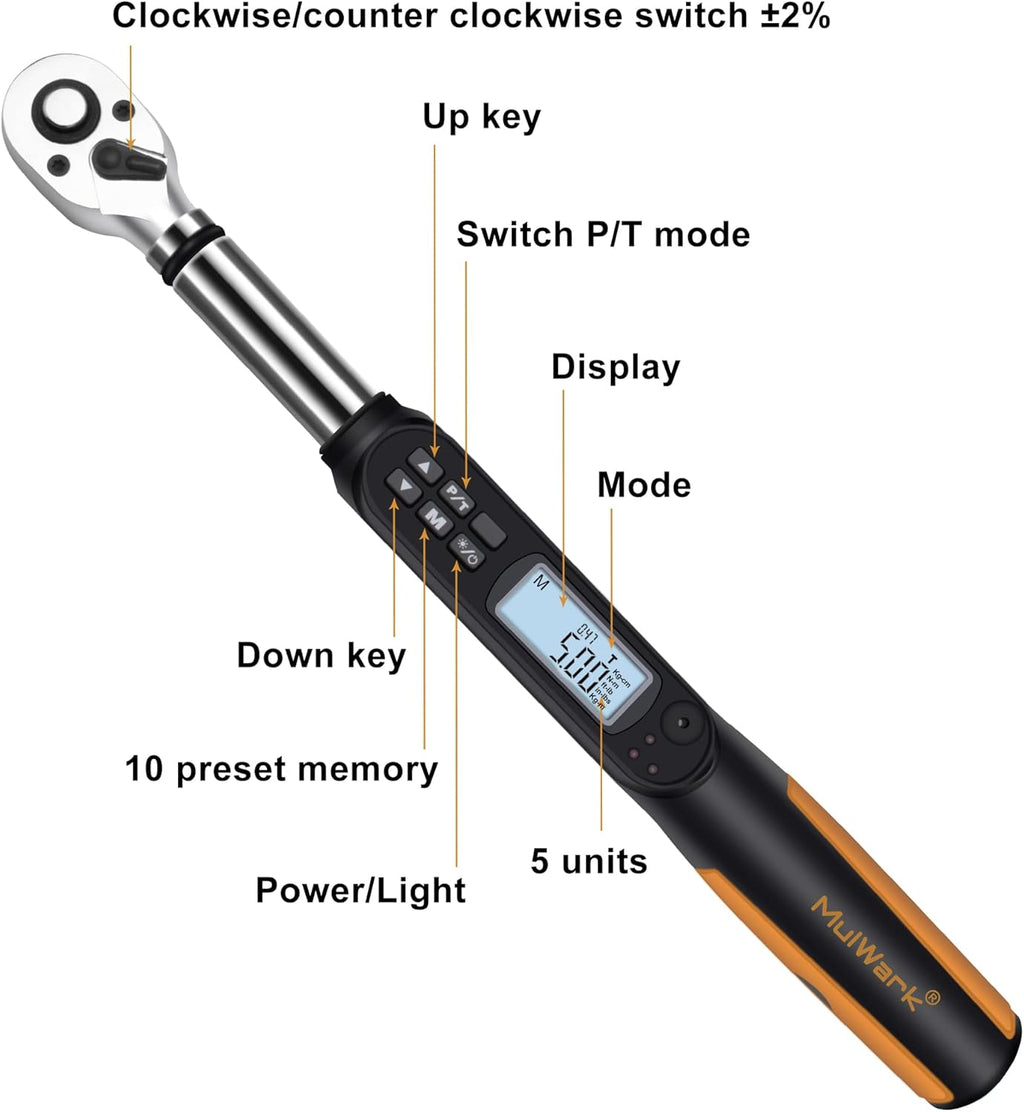 3/8 Digital Torque Wrench with Storage Case B236018