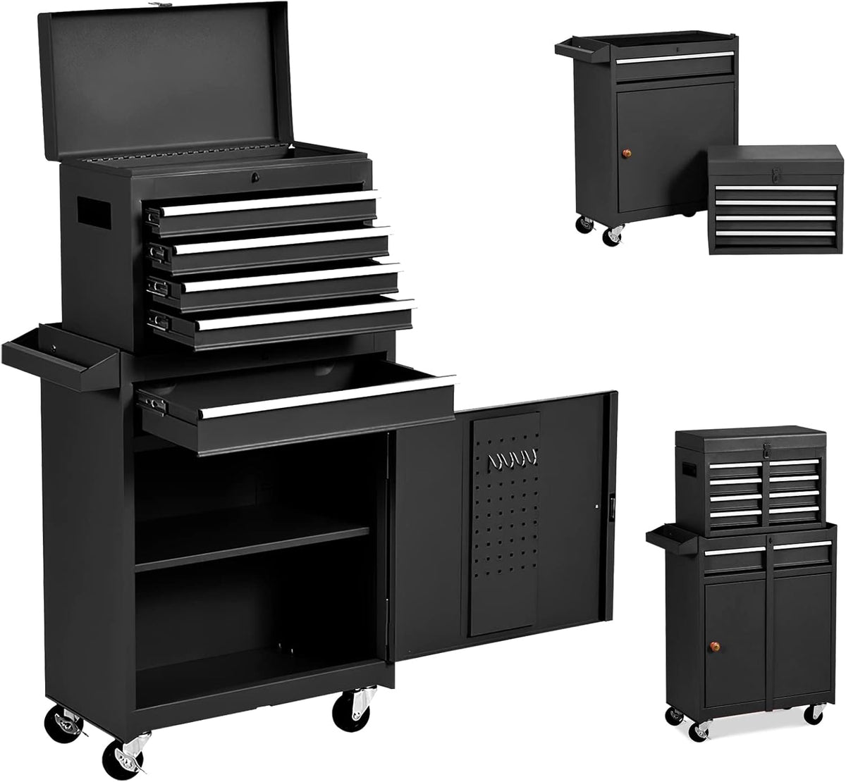 5 Drawers Rolling Tool Chest with Detachable Tool Box S8328