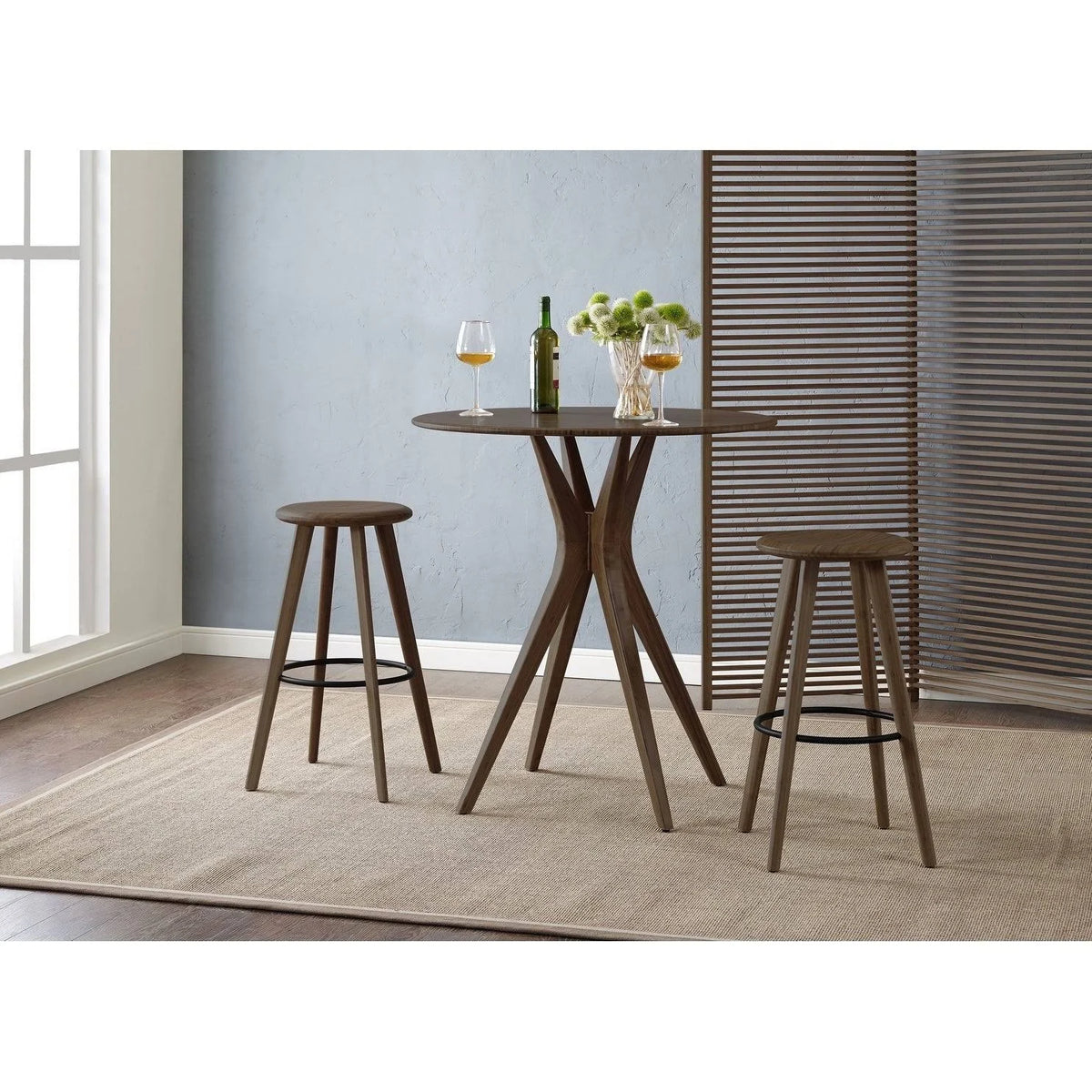 Black Walnut Bar Height Stool Set of 2 Q94908