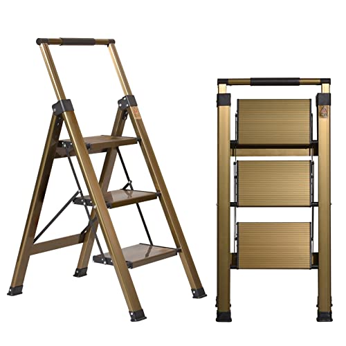 5 Step Aluminum Folding Ladder with Anti-Slip Wide Pedal T5413