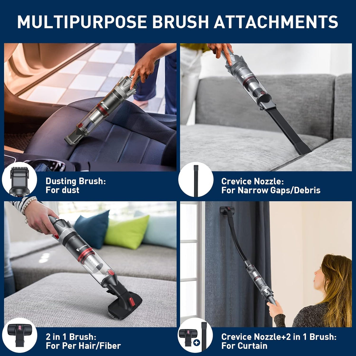 Cordless Handheld Vacuum Cleaner, Pack of 2 B1527