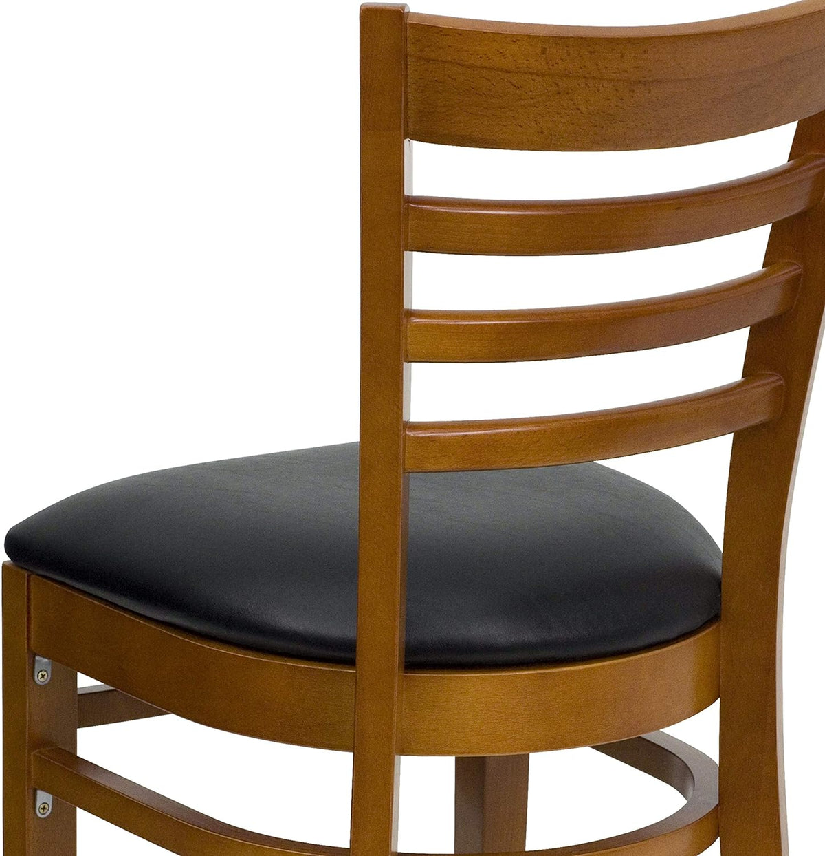 Black Vinyl Seat Ladder Back Chair Z3375